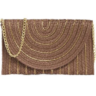 Collection XIIX Straw Clutch in Chocolate Gold at Nordstrom Rack