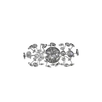 Netlighting Savanna Wall Lamp Switched 2 Light G9 Polished ChromeCrystal in Grey