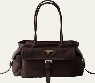 Prada Soft Nappa Leather Shoulder Bag