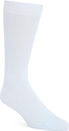 Nordstrom Casual Rib Crew Socks in Blue Diamond at Nordstrom, Size Regular