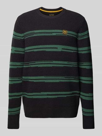 PME Legend Strickpullover mit Label-Patch in Black, Größe XXXL