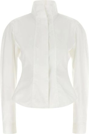 Jacquemus Overhemden, Dames, Wit, M, Katoen, La Chemise Tulipe