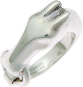 Herm&egrave;s Silver 925 Band Ring (Pre-Owned)