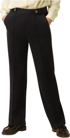 King Louie Garbo Pintuck Pants Uni Rodeo - Dames - Straight fit broeken - Zwart - L - Broeken
