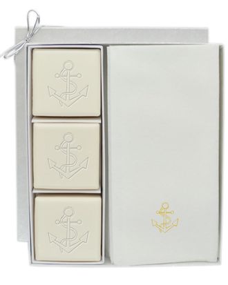 Carved Solutions Eco-Luxury Anchor 15Pc Soap & Towel Set