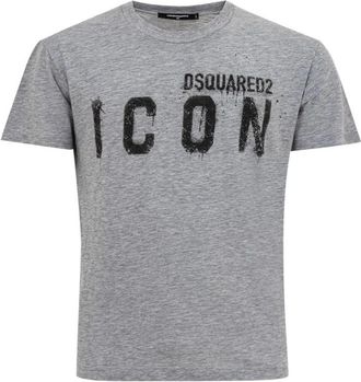 Dsquared2 Stijlvolle Grijze Katoenen T-shirt Stijlvolle Mannen - Heren - T-shirts - Grijs - XS - Katoen - Tops