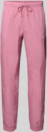 Sergio Tacchini Straight Fit Stoffhose mit Logo-Stitching Modell Nayla in Hellrosa, Gr&ouml;&szlig;e XXL