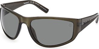 Timberland TB9288 Polarized 96R Mens Sunglasses Green Size 66