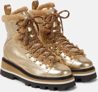 Jimmy Choo London Chike shearling-lined leather ankle boots