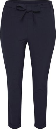 Kaffe Curve Midnight Marine Geriemde Slim-Leg Broek - Dames - Slim Fit Broeken - Blauw - 4XL - Broeken