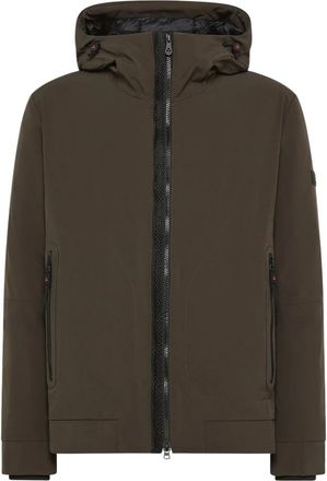 Peuterey Winter Jackets, male, Brown, M, Brown Quilted Hooded Jacket