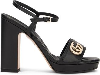 Gucci High Heel Sandals, female, Black, Size: 8 1/2 US GG Marmont Sandal