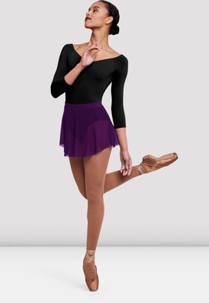Bloch BLOCH Ladies Jaye Mesh Skirt, Aubergine