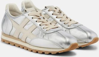 Hogan 86er metallic leather sneakers