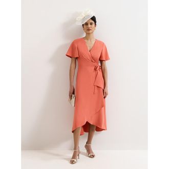 Phase Eight Julissa Wrap Dress in Orange at Nordstrom, Size 14