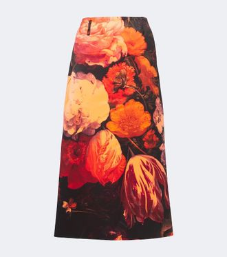 Dries Van Noten Gonna midi a fiori