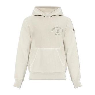 Moncler Hoodies, male, Beige, Size: 3XL Hooded Sweatshirt