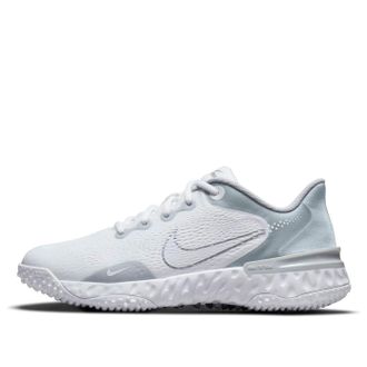 Nike (WMNS) Nike Alpha Huarache Elite 3 Turf White Metallic Silver CZ0103-102