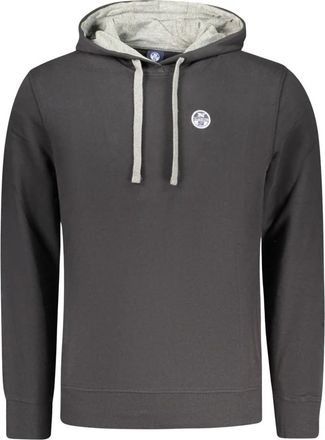 North Sails Hoodie met lange mouwen- logo en applicatie - Heren - Sweatshirts & Hoodies - Zwart - Maat: 3XL Katoen