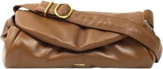 Jil Sander Pre-owned Cross Body Bags, female, Brown, Size: ONE SIZE Pre-owned Canolo Padding Grande Calfskin Shoulder Bag