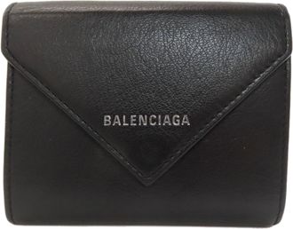 Balenciaga Black Leather Wallet (Bi-Fold) (Pre-Owned)