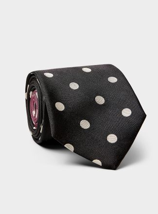Paul Smith Mens Polka dot pure silk tie