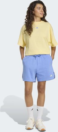 adidas Shorts ADIDAS SPORTSWEAR 3-STREIFEN STUDIO FLEECE, LOCKER GESCHNITTEN, Damen, Gr. XXL, N-Gr, blau fusion, normal, gr., Obermaterial: 70% Baumwolle, 30