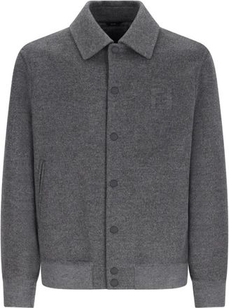 Fendi Truien & Vesten, Heren, Grijs, M, B Zucca Double Wo