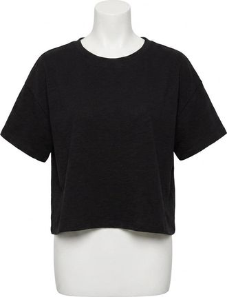 Z Supply Sway Textured Cropped Tee In Black