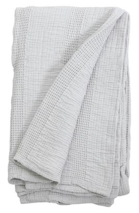 Pom Pom at Home Nantucket Matelass&eacute; Blanket in Grey at Nordstrom, Size Queen