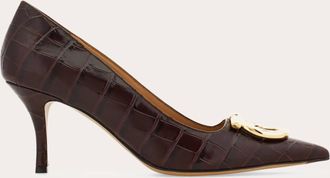 Ferragamo Donna D&eacute;collet&eacute; maxi Gancini Marrone Taglia 35.5