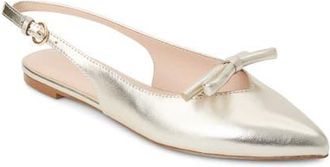 Jack Rogers Lennox Slingback Pointed Toe Flat in Jacks Platinum at Nordstrom, Size 9.5