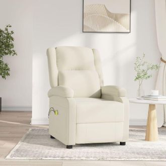vidaXL Vidaxl - Sill&oacute;n De Masaje El&eacute;ctrico Terciopelo Color Crema
