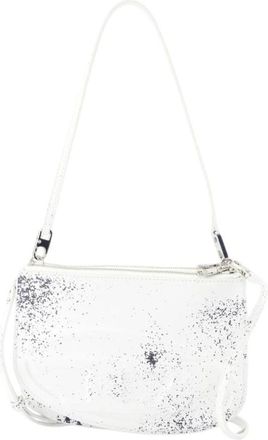 Diesel Witte Leren Twin Pouch - Dames - Schoudertassen - Wit - ONE Size - Leer - Tassen