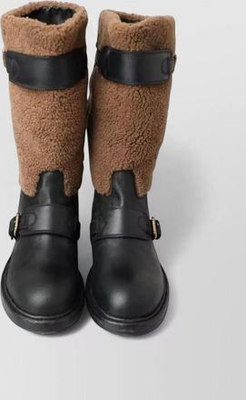 Dolce & Gabbana leather shearling boots