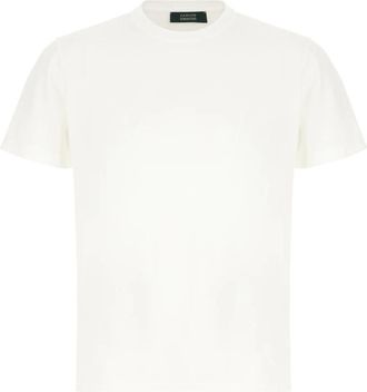 Zanone Casual Katoenen T-Shirt voor Mannen - Heren - T-shirts - Wit - 5XL - Katoen - Tops