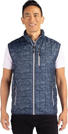 Cutter & Buck Rainier PrimaLoft Mens Eco Insulated Full Zip Printed Puffer Vest