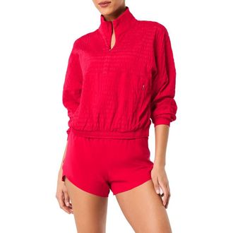 Spanx Active Run Water Resistant Half-Zip Jacket in Spanx Red at Nordstrom Rack, Size X-Large