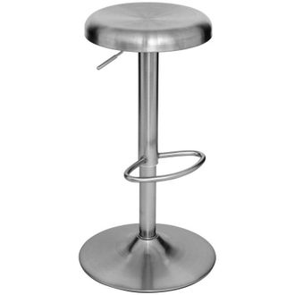 Atmosphera Sgabello ilsa argento 41,5x41,5 cm Atmosphera cr&eacute;ateur dint&eacute;rieur