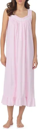 Eileen West Cotton Nightgown in Pink/White at Nordstrom, Size X-Small