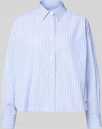 Max Mara Oversized Hemdbluse aus reiner Baumwolle Modell AUREO in Hellblau, Gr&ouml;&szlig;e 34