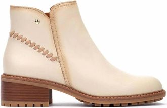 Pikolinos Womens Medina Mid-Heel Ankle Boots In Marfil
