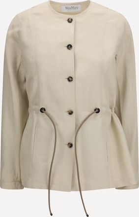 Max Mara Carezza Jacket in linen and silk blend Female 42