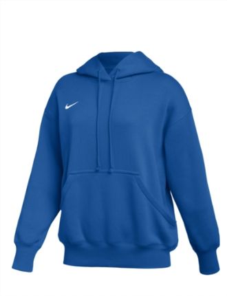 Nike Women Phoenix Fleece Pullover Hoodie In Game Royal/white