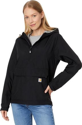 Carhartt Work in Progress Rain Defender(r) Loose Fit Lightweight Packable Anorak Womens Clothing Black : SM (Reg), Nylon/Polyester
