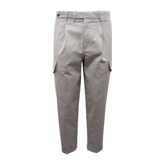 PT01 Slim-fit Trousers, male, Gray, Size: W46 Carrot Fit Cargo Trousers