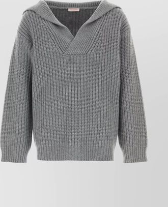 Valentino Garavani collar fold-over cashmere sweater