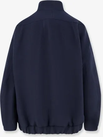Dries Van Noten Womens Wool Blend Jacket Voles Blue