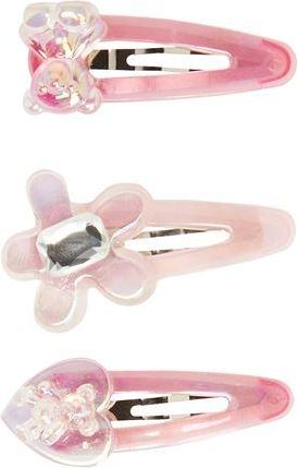 8 by YOOX PINK SEMITRANSPARENT TEDDY HAIRCLIP SET