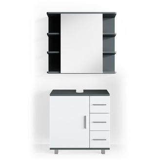 Vicco Conjunto De Muebles De Ba&ntilde;o Ilias, Antracita, 2 Piezas